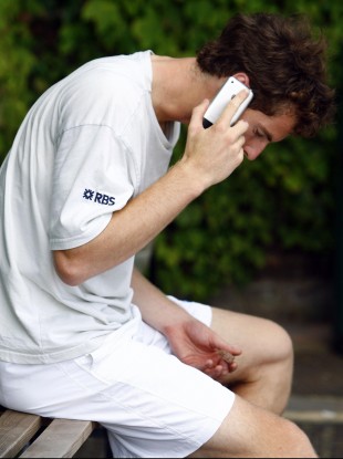 Andy Murray: yet to master the art of tweeting, judging by this photo.