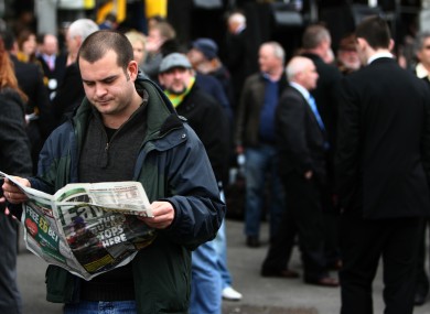 One punter tries to pick a winner.