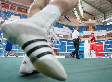 Ireland's Ross Hickey during his fight with Dimitri Galagot in Turkey.
