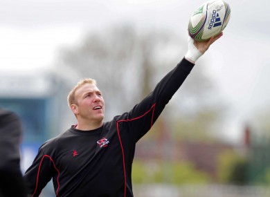Stephen Ferris during squad training at Ravenhill this week.