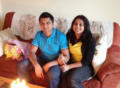 Savita Halappanavar (right), with her husband Praveen. Praveen Halappanavar has said he would not co-operate with a HSE investigation into his wife's death.
