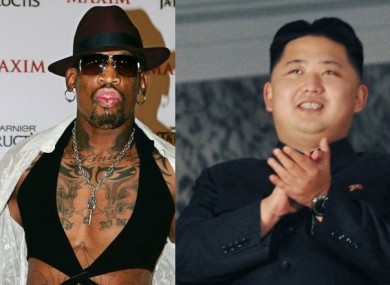 Dennis Rodman, on the right, and the North Korean leader.