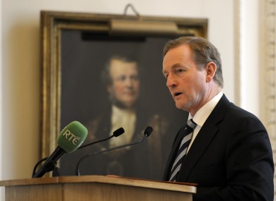 Taoiseach Enda Kenny addresses a business event held at Mansion House in the City of London, where he urged Britain to remain within the European Union.