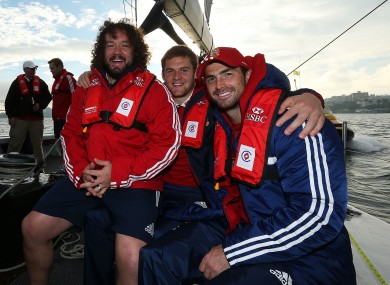 Adam Jones, Dan Lydiate and Rob Kearney.