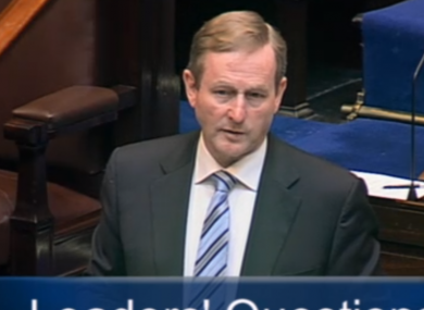 Enda Kenny in the Dáil this morning