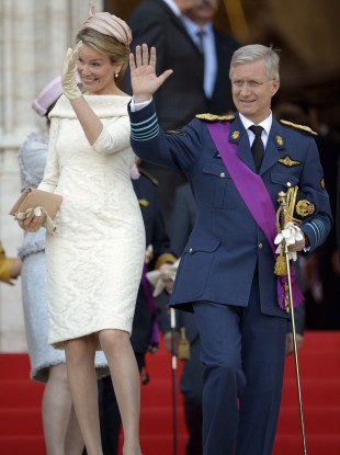 Belgium's Prince Philippe and his wife Princess Mathilde.