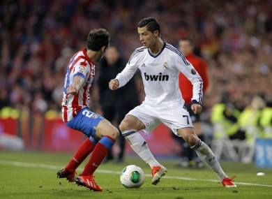 Ronaldo goes by Juanfran in last season's Copa Del Rey final.