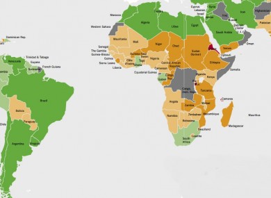 Map of GHI countries.
