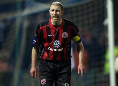 Heary playing for Bohemians this season.