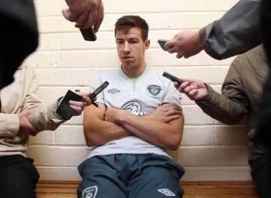 St Ledger: won his most recent Ireland cap against Spain.