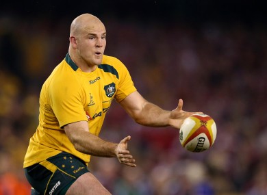 Moore in action against the Lions during the summer.