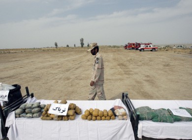 Drugs seized at border of Iran and Afghanistan in 2012