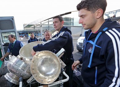 Brogan and Cluxton preparing for a trip to North America last week.