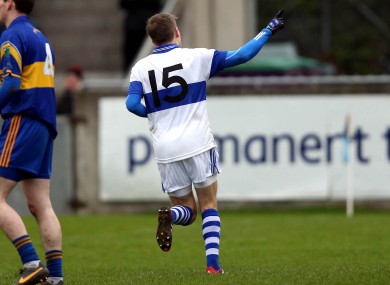 Mossy Quinn celebrates his goal.