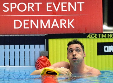 Ireland's Barry Murphy after his 100m breaststroke heat.