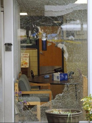 Scene of the massacre at Sandy Hook school
