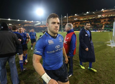Ian Madigan leaves the Franklin's Gardens pitch after Leinster beat Northampton.