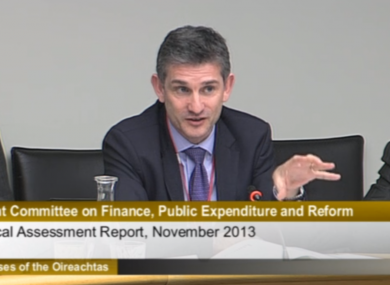 Council chairman Tony McHale speaking to TDs and Senators today