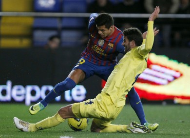 Barcelona's Alexis Sanchez and Villarreal's Mateo Musacchio when they met in 2012.