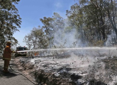 File pic of fire fighting last year.