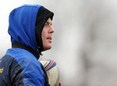 Brian O'Driscoll at Leinster training earlier today.