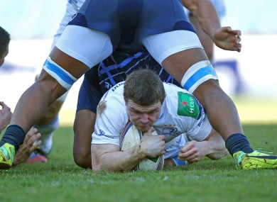 Brian O'Driscoll burrows forward during Leinster's win.