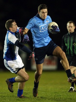 Conor Walsh of Dublin with Gavin McArdle of Dubs Stars.