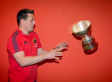 Coughlan shows his safe hands at the SEAT Munster Schools Senior & Junior Cup Launch.