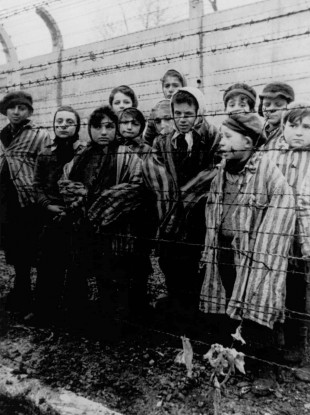 Children liberated from Auschwitz in April 1945