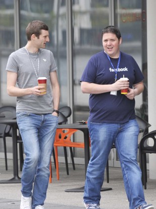 Facebook staff at the Facebook Headquarter at Grand Canal Dock in Dublin. (File)