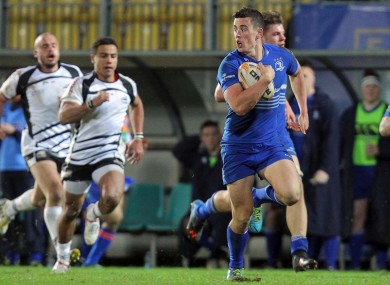 Noel Reid scores Leinster's second try.