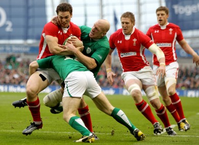 George North on the charge against Ireland in 2012.