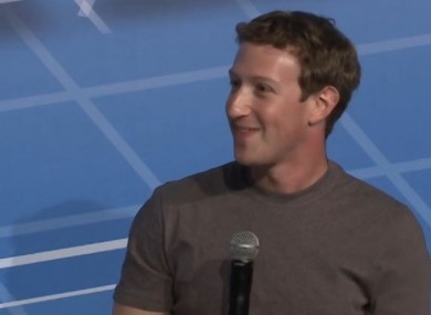 Mark Zuckerberg speaking at Mobile World Congress in Barcelona.